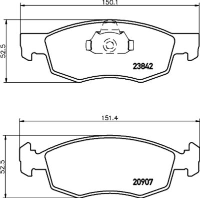 Brake Pad Set, disc brake HELLA PAGID 8DB 355 010-321