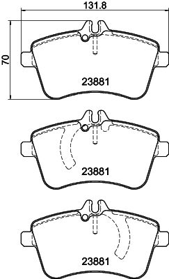 HELLA PAGID 8DB 355 010-331 Brake Pad Set, disc brake