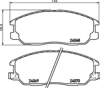 Brake Pad Set, disc brake HELLA PAGID 8DB 355 010-451