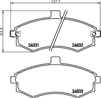 Brake Pad Set, disc brake HELLA PAGID 8DB 355 010-481