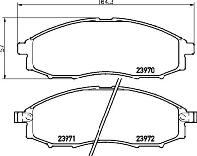 Brake Pad Set, disc brake HELLA PAGID 8DB 355 010-671