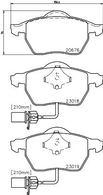 HELLA PAGID 8DB 355 010-731 Brake Pad Set, disc brake