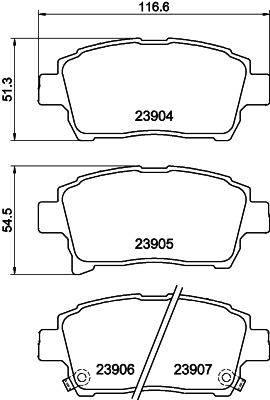 HELLA PAGID 8DB 355 010-901 Brake Pad Set, disc brake