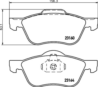 Brake Pad Set, disc brake HELLA PAGID 8DB 355 010-911