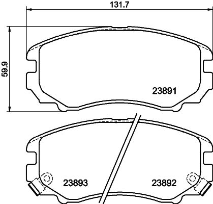 HELLA PAGID 8DB 355 010-991 Brake Pad Set, disc brake