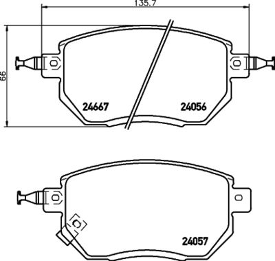 Brake Pad Set, disc brake HELLA PAGID 8DB 355 011-101