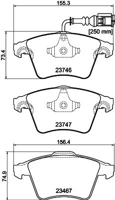 HELLA PAGID 8DB 355 011-171 Brake Pad Set, disc brake