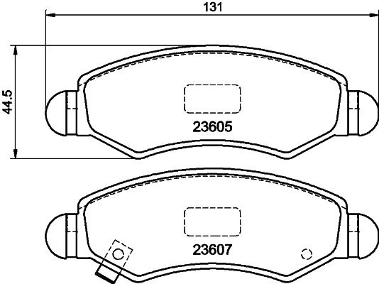 HELLA PAGID 8DB 355 011-691 Brake Pad Set, disc brake