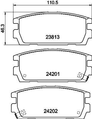 Brake Pad Set, disc brake HELLA PAGID 8DB 355 011-841