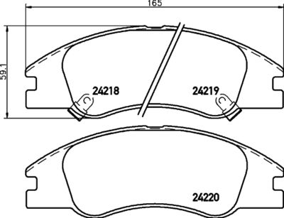 Brake Pad Set, disc brake HELLA PAGID 8DB 355 012-041