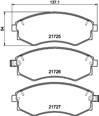 Brake Pad Set, disc brake HELLA PAGID 8DB 355 012-161