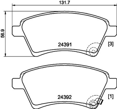 Brake Pad Set, disc brake HELLA PAGID 8DB 355 012-511