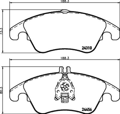 Brake Pad Set, disc brake HELLA PAGID 8DB 355 012-621