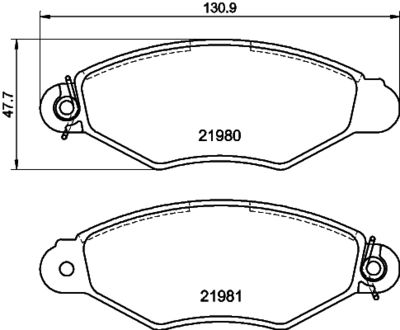 Brake Pad Set, disc brake HELLA PAGID 8DB 355 012-711