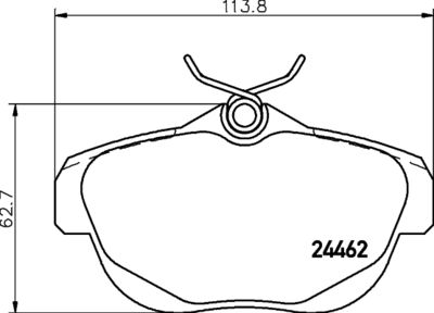 Brake Pad Set, disc brake HELLA PAGID 8DB 355 012-881