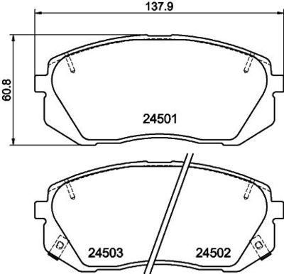 Brake Pad Set, disc brake HELLA PAGID 8DB 355 012-961