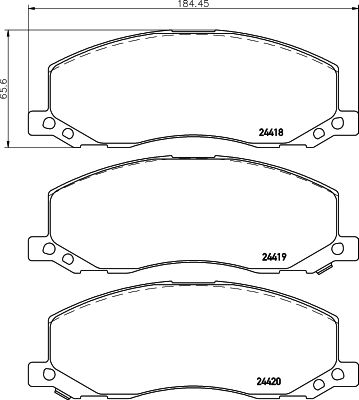 HELLA PAGID 8DB 355 013-061 Brake Pad Set, disc brake