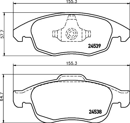 HELLA PAGID 8DB 355 013-341 Brake Pad Set, disc brake