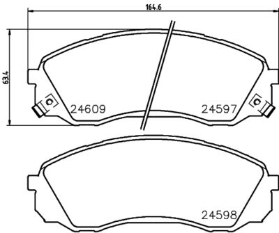 Brake Pad Set, disc brake HELLA PAGID 8DB 355 013-541