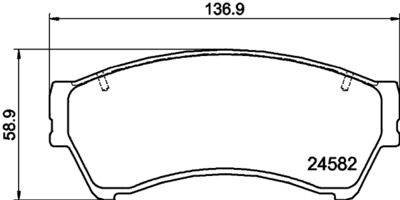 Brake Pad Set, disc brake HELLA PAGID 8DB 355 013-701