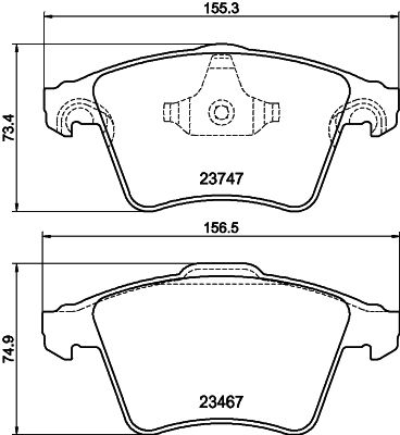 Brake Pad Set, disc brake HELLA PAGID 8DB 355 013-821