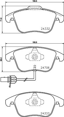 HELLA PAGID 8DB 355 013-861 Brake Pad Set, disc brake