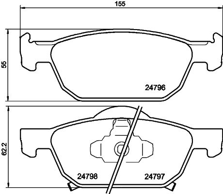 HELLA PAGID 8DB 355 013-891 Brake Pad Set, disc brake