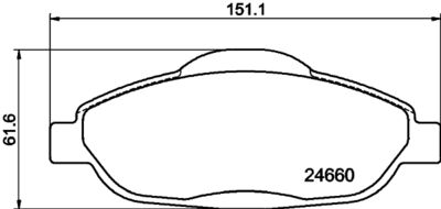 Brake Pad Set, disc brake HELLA PAGID 8DB 355 013-911