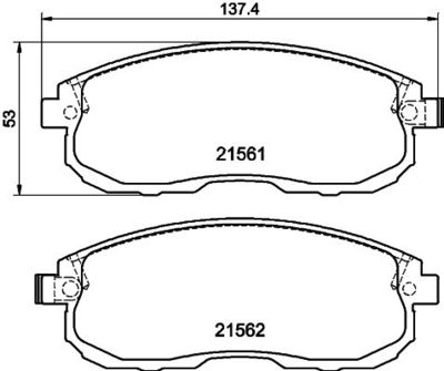 Brake Pad Set, disc brake HELLA PAGID 8DB 355 013-991