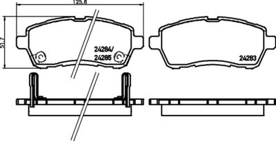 Brake Pad Set, disc brake HELLA PAGID 8DB 355 014-001