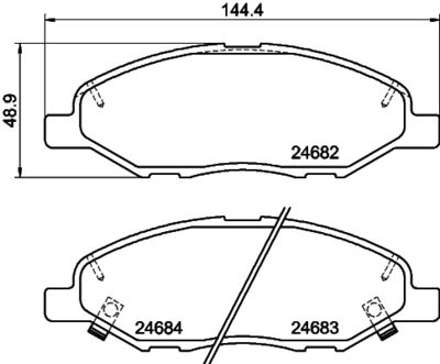 Brake Pad Set, disc brake HELLA PAGID 8DB 355 014-371