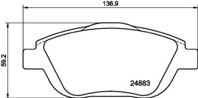 Brake Pad Set, disc brake HELLA PAGID 8DB 355 014-551