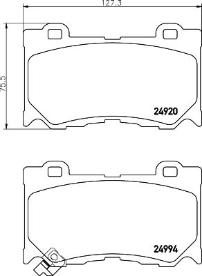 Brake Pad Set, disc brake HELLA PAGID 8DB 355 014-841