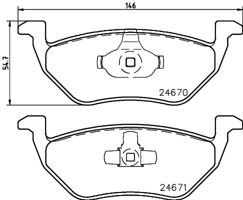 HELLA PAGID 8DB 355 014-951 Brake Pad Set, disc brake