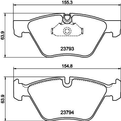 Brake Pad Set, disc brake HELLA PAGID 8DB 355 015-031