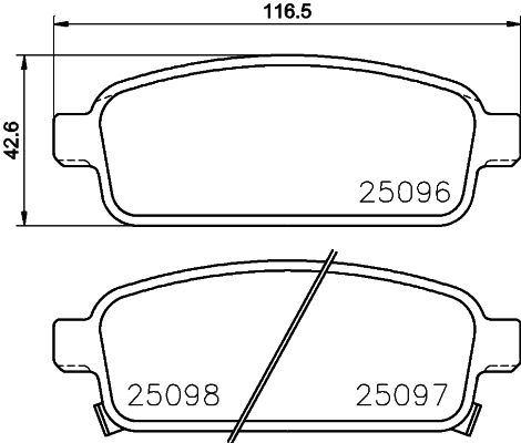 HELLA PAGID 8DB 355 015-221 Brake Pad Set, disc brake