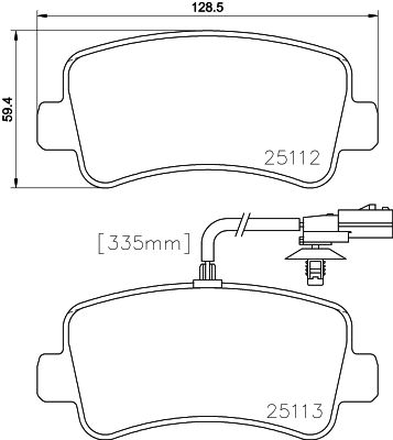 HELLA PAGID 8DB 355 015-301 Brake Pad Set, disc brake