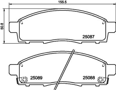 Brake Pad Set, disc brake HELLA PAGID 8DB 355 015-321