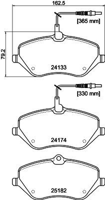 Brake Pad Set, disc brake HELLA PAGID 8DB 355 015-621