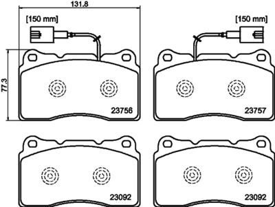 Brake Pad Set, disc brake HELLA PAGID 8DB 355 015-681