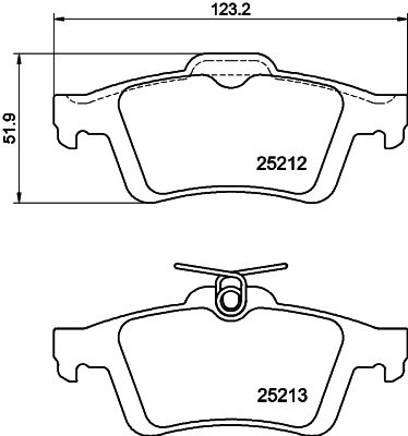 Brake Pad Set, disc brake HELLA PAGID 8DB 355 015-761