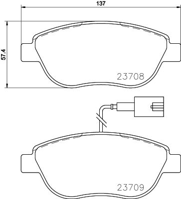 HELLA PAGID 8DB 355 015-791 Brake Pad Set, disc brake