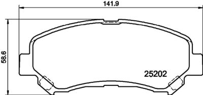 Brake Pad Set, disc brake HELLA PAGID 8DB 355 015-911