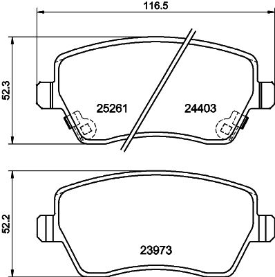 Brake Pad Set, disc brake HELLA PAGID 8DB 355 015-981