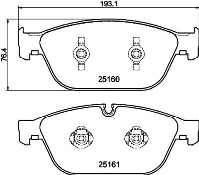 Brake Pad Set, disc brake HELLA PAGID 8DB 355 016-021