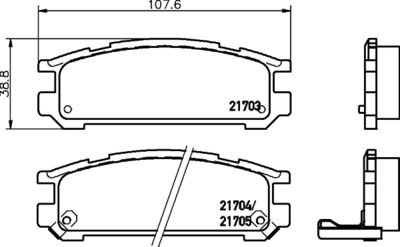 Brake Pad Set, disc brake HELLA PAGID 8DB 355 016-491