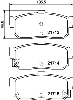 Brake Pad Set, disc brake HELLA PAGID 8DB 355 016-561