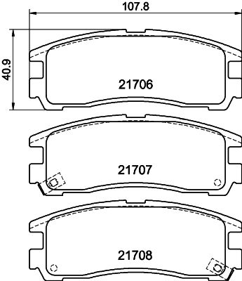 Brake Pad Set, disc brake HELLA PAGID 8DB 355 016-591