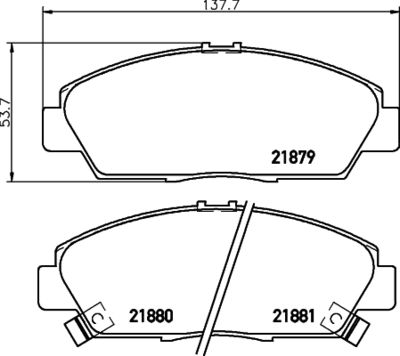 Brake Pad Set, disc brake HELLA PAGID 8DB 355 016-631