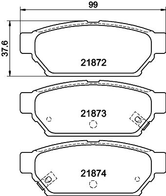 Brake Pad Set, disc brake HELLA PAGID 8DB 355 016-701